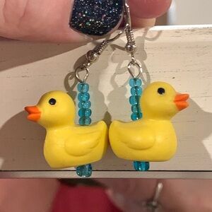 Rubber ducky earrings!